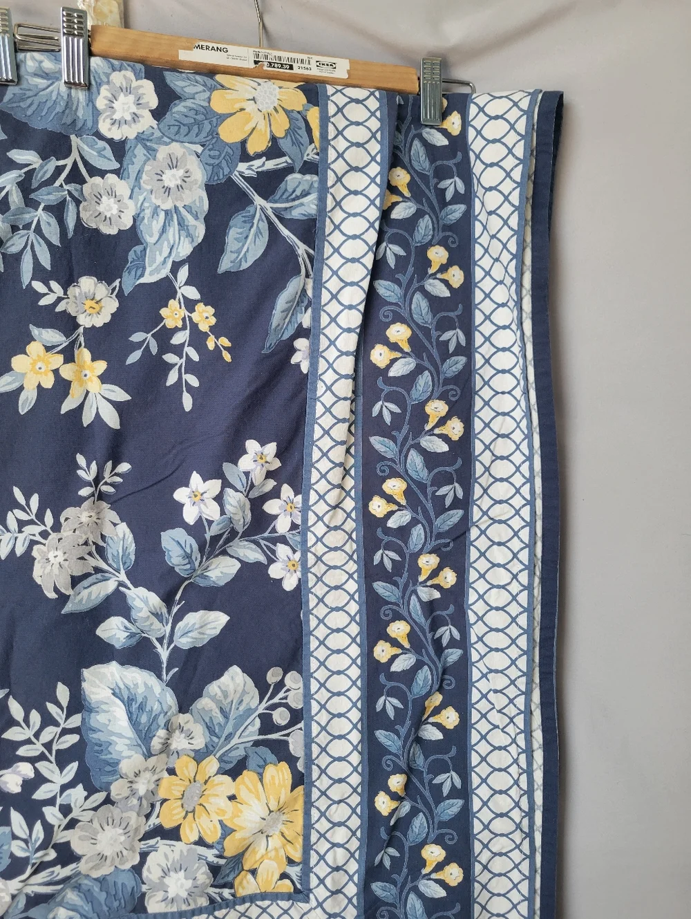 The Company Store Palmeros Floral Tablecloth Blue Yellow 70 x 120